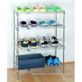 Flat 4 Tiers ajustável Metal Shoe Rack (LD603590B4C)